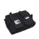 Casual versatile multi-pocket simple solid color large capacity men's crossbody bag black