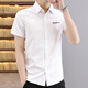 Hualin Fashion Summer Striped kurzärmeliges Hemd Koreaner lässig und vielseitig gutaussehend halbärmelig Hemd Unterwäsche 844 Khaki L 105-120jin [Jin gleich 0,5 kg] Trage