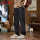 Yalu pantalon de travail masculin mince fine marque de mode américaine pantalon masculin lâche pantalon décontracté à jambe droite glace pantalon à séchage rapide au cool a168 kaki xl