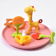 Tired baby soothing teether, molar stick, baby bite gum, anti-eating hand artifact, chewable silicone, can be boiled, yellow giraffe