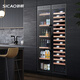 Xinchao red wine cabinet double-door thermostatic home recessable dual-temperature wine cabinet ice bar air-cooled frost-free electronic temperature control Portuguese 260B wine cabinet + ice bar dual temperature dual control 1.76 meters 5