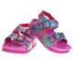 Josmo Baby Girl Open Toe Sandals Fuchsia Multicolor 4 Infant