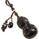 Naais ebony gourd keychain car key pendant handmade wooden keychain retro style gift for men and women little elephant Ruyi