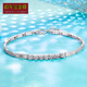 Centennial Baojinxiang platinum bracelet for women Pt950 platinum bracelet with diamond effect jewelry and jewelry birthday gift for girlfriend on Valentine's Day, weight 9.1-9.3 grams, length 16+1.5cm