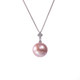 Angel's Tears 18K Gold Freshwater Pearl Necklace Edison Pearl Pendant Phantom Twilight Purple Birthday Gift for Wife and Best Friend