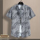 
Wanjun summer short-sleeved shirt for men's slim young and middle-aged printed casual new style 2025 shirt without ironing and anti-wrinkle trendy inch shirt ZJ-653 red 3XL 150-165Jin [Jin equals 0.5 kg]