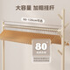 Weiliang multifunctional entrance door coat rack floor-standing cream-style clothes rack floor-standing clothes rack removable bedroom storage rack cream white 120cm double-layer storage rack