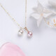 Xibanyuan 18K freshwater akoya perfect round bright light living mouth pendant lifting diy single pearl accessories spring buckle gold 4.5-5mm