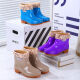 Zapatillas de lluvia de moda de Qisiman para mujeres zapatos de agua para adultos use botas de agua de mitad de tarjeta gruesas zapatillas impermeables a impermeables zapatos de pegamento cálidos y cómodos sobrevalores SY Mid-card Card (sin algodón) Tamaño estándar 37