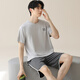 
Catman (MiiOW) men's pajamas men's short-sleeved shorts suit Modal summer thin style can be worn on the outside, fashionable ice silk cool home clothes M15606 L Recommended weight 100-120 Jin [Jin equals 0.5 kg]