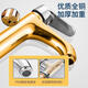 Jiumuxin All-Copper Wash Basin Hot and Cold Water Faucet Wash Basin Bathroom Hot and Cold Double Wash Basin Faucet Single Cold Water Stainless Steel Model 677 Export Explosion-proof Tube