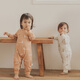 Guaiqixiong newborn clothes cute baby jumpsuit super cute spring and autumn men and women baby pure cotton trouser crawling clothes pajamas
