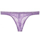 Ultra-thin Sexy Lace Transparent T-Pants Men's Low-Waist Seamless Men's Underwear Mesh Comfortable Breathable Youth T-Pants Purple XL