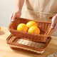 Baiji fruit plate tray, snack plate, fruit basket, steamed bun basket, bread basket for living room, imitation rattan fruit basket