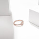 Trendy Acer to Simple Finger Buckle 18K Gold Ring for Women Rose Gold Color Gold Bracelet Stackable Ring Buckle for Girlfriend’s Birthday Gift No. 15