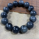 
Chi Xing Hetian jade black and green bracelet Xinjiang Hetian jade blue and white seed material round beads black gray and white blue and white black jade SN1695 18mm round beads