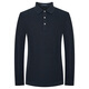 
News bird shirt collar cardigan men business casual pullover straight long sleeve sweater KEBY243010U deep carbon ash 48