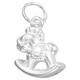 Wuyue Old Silver Shop Pure Silver 999 Small Trojan Horse Accessories Pure Silver Pendant Versatile Fashion Handmade DIY Niche Accessories Pure Silver 9999 Small Trojan Horse Accessories