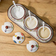 Huangsi ceramic seasoning jar combination household seasoning box kitchen storage seasoning utensils salt jar sugar jar chili jar seasoning jar ceramic seasoning jar with spoon (without tray)