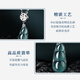 Colorful Yunnan Jadeite Pendant S925 Silver Inlaid with Blue Water Lucky Bean Women's Jade Pendant Necklace Pendant for Girlfriend and Mom as a Holiday Gift Blue Water Lucky Bean 0165