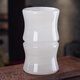 Qintinglanjing Natural Jade Largegröße Pinselhalter Ornament Study Office Dekoration Geschenk Chinesischer Stil Herren-Promotion Geschenk Bambus Flasche Stifthalter mit Messingbasis-B12802