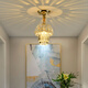 Clcey Zhongshan Lamp Collection 2025 Nouveau couloir d'éclairage d'allumage Entrée Lumière European Crystal Chandelier Balcony Chambre 9928 Gold Tree Color Light Source
