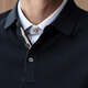 
News bird shirt collar cardigan men business casual pullover straight long sleeve sweater KEBY243010U deep carbon ash 48