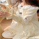 
Huinu is a pajamas for women in autumn palace style, sweet and small 2023 new pure cotton women's long-sleeved home clothes spring and autumn style apricot color 6210 [breastless pad]#[Y33] M 75-95Jin[Jin equals 0.5 kg]