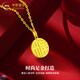 China Gold (CHINA GOLD) Gold Fortune Brand Necklace Women's Pure Gold Round Fortune Brand Necklace Pendant Birthday New Year's Day Holiday Gift for Girlfriend and Wife Fortune Brand Pendant About 0.3g Comes with S925 Chain National Gold Gift Box