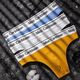 
Mu Fengqing men's pure cotton thong sexy U convex sports underwear letters low waist fitness markless briefs cotton t-line black M