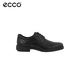 ECCO Men's Shoes Business Casual Leather Shoes Cowhide Comfortable and Breathable Flat Toe Lace Up 500164 01001 Black 43