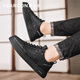 Yierkan men's shoes, fashionable retro British all-match casual sneakers, thick soles, lace-free business commuting shoes for men