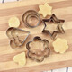 Haofanjie biscuit mold geometric love five-pointed star heart-shaped star mold stainless steel baking pasta cookie embossed cutting mold 12-piece set biscuit mold