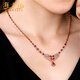 Haikai Necklace Women's Pigeon Blood Ruby Necklace Luxury Jewelry Valentine's Day Birthday Gift for Wife and Girlfriend 2.42 Carat Pigeon Blood Ruby Necklace (64.5 Points Diamond)