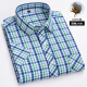 
100% pure cotton short-sleeved shirt for men business casual plaid striped cotton high-end men's shirt 1047 39