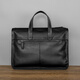 COW briefcase men's genuine leather handbag first layer cowhide men's bag computer bag C-8620 elegant black 14 inches