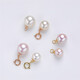 Xibanyuan 18K freshwater akoya perfect round bright light living mouth pendant lifting diy single pearl accessories spring buckle gold 4.5-5mm