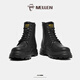 Botas de hombres minglang para hombres versátiles retro botas cortas ropa de trabajo botas amarillas de estilo parejas 'al aire libre de montañismo nieve de montañismo martin martin negros (cuero nappa) 42 (260 mm)