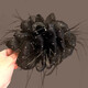 Two Worlds Happy 2025 New Starry Flower Feather Clip Women's Hairpin Back of Head Clip Headwear High-end Shark Clip Hairpin Feather Clip