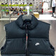 Nike (Nike) Coton Gilet Men's Men's Automne and Winter Stand Collier Veste de coton chaude en coton Coton Veste sans manches décontractée FB7374-010 S