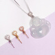 Fat Donglai's same style as Buddha's buckle head 18k gold pendant jadeite Guanyin lanyard necklace sterling silver buckle connector straight hole white gold 925 gold