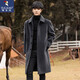
Woodpecker (TUCANO) youth personality over-knee long imitation mink coat for men's autumn and winter Korean style trendy slim British tweed jacket 15688 gray M
