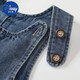 Disney baby denim overalls 2025 spring and summer style for children, boys and girls, 1 to 3 years old, stylish loose overalls for outer wear, blue overalls, size 90, height 90, detachable