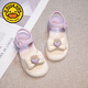 G.duck Children's Sandals Women's Summer Princess Shoes Bow 2024 Summer 7-12 Years Old Girls Little Girls Fashion Princess Sandals Purple 31 Inner Length 19.9cm