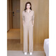 
Tachimis TOUCH MISS high-end light luxury casual suit 2025 new temperament age-reducing cardigan for women, wide-leg two-piece black suit L [recommended 100-110Jin [Jin equals 0.5 kg]]