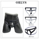 ADANNU new spot men's thong sexy sexy youth double underpants men black M