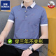 ROMON men's short-sleeved T-shirt men's bead floor cotton lapel half-sleeved POLO shirt collar men's T-shirt base shirt top clothes T-shirt Father's Day gift TB-QY679 black 2XL [Suggestion 145-160Jin [Jin equals 0.5 kg]]