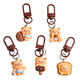 Schokoladenbärenschlüsselkette süßes lustiges Essen und Spiel spielen Cartoon Anhänger Paar Beste Freunde Dressing Rucksackzubehör Geschenk Bear Schlüsselbund * 1 Pack (zufällige Farbe)