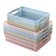 Songhefan Japanese rectangular desktop file storage basket storage basket office storage basket plastic A4 file basket miscellaneous short medium size (blue)