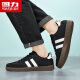 Zapatos para hombres Warrior Autumn Autumn Breathable informal Sports Shoes Retro Shoe Retro Forrest Gump Shoes 0053 Blanco y negro 41